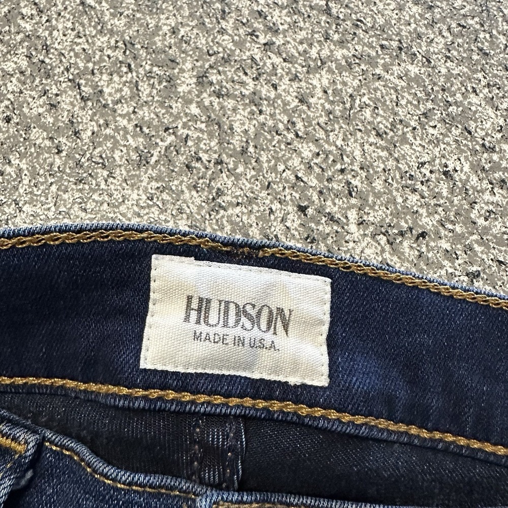 Hudson Jeans Womens 24x28 Nico Super Skinny Mid Rise Dark Wash Denim Distressed - Picture 4 of 10